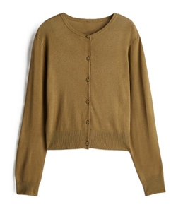 Cárdigan de Punto para Mujer, Manga Larga, Cuello Redondo, Color Sólido, Botones al Frente, Suéter Informal de Invierno, Transpirable, Antipilling - Product Image 6