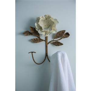 Gancho Decorativo de Pared con Diseño Floral en Hierro Dorado, Perchero Metálico para Colgar Toallas y Ropa, Ideal para Decoración de Hoteles, Boutiques y Hogares - Product Image 4