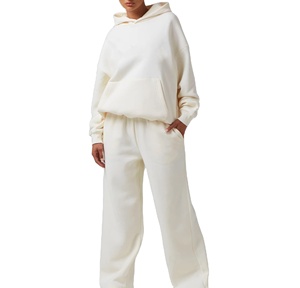 Nouveau à la mode personnalisé deux pièces ensemble survêtement Gym course grande taille pour les femmes de haute qualité femme col survêtement à capuche - Product Image 1