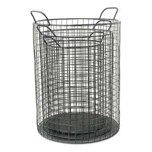 Panier de rangement métallique robuste avec poignées, grande capacité, organisateur en fil métallique pour cuisine, garde-manger, salle de bain - Product Image 2