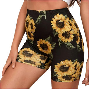 Shorts de sublimation grande taille pour femmes, coupe skinny, respirants, écologiques, séchage rapide, en polyester, impression 3D par sublimation - Product Image 2
