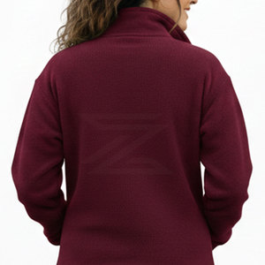 Sweat-shirt à demi-zip pour femme, pull à manches longues, haut décontracté avec col montant, pour un usage quotidien - Product Image 5