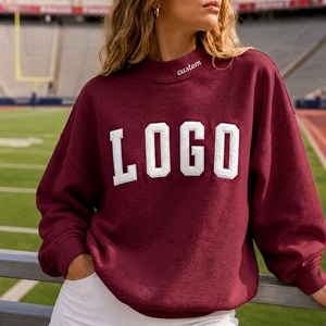 Sweat-shirt tendance en coton pour femme grande taille, col montant, avec logo personnalisé brodé ou imprimé, idéal pour l'hiver et l'automne - Product Image 6