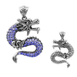 Silver Necklace Dragon Jewelry 925 Sterling - Product Image 1