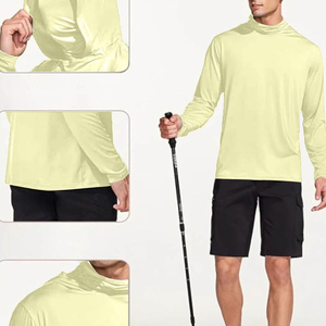 Camisetas y tops de pesca antibacterianos de última generación, tela de poliéster y spandex, sudaderas de pesca de corte relajado para hombre, de secado rápido. - Product Image 2