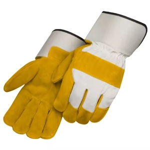 High Quality Canadian Rigger Cowhide Split Leather Working <b>Gloves</b> <b>Long</b> Cuff Flexible Industrial Safety <b>Gloves</b> Anti-Static - Product Image 5