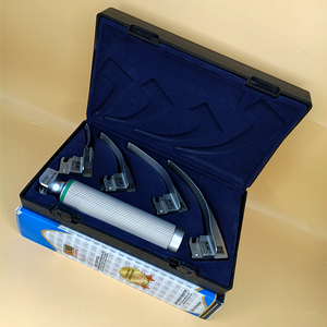 LAPA-733071-9-4 Laryngoscope Standard Macintosh Fiber Optic 4 Blade 0-1-2-3 Set Adult Handle Reusable Blades Stainless Steel - Product Image 5