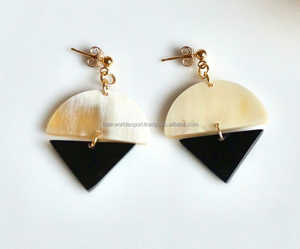 Belles boucles d'oreilles en corne naturelle pour femmes corne de buffle mode boucles d'oreilles bijoux de mode de Falak World Export - Product Image 6