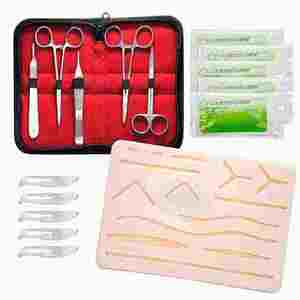 Professional Stainless Steel Silicone Pad Suturing Kit Wound Closure Training <b>Tools</b> for Medical Students Clinic Use Plastic - Product Image 3