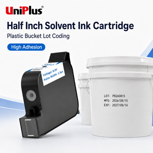ตลับหมึกอิงค์เจ็ท Uniplus ขนาดครึ่งนิ้ว สำหรับการพิมพ์รหัสบนถังพลาสติก พร้อมประสิทธิภาพการยึดเกาะสูง - Product Image 1