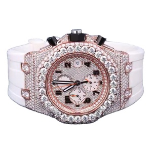 Reloj Premium de Hip Hop para hombre, diamantes reales, acero inoxidable, estilo de lujo antiguo, cristal de zafiro, movimiento de cuarzo, declaración de moda - Product Image 4