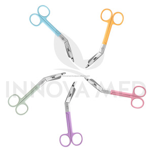 Ciseaux à pansements multicolores en acier inoxydable de 14 cm, essentiels pour les premiers secours, ciseaux d'urgence, kit d'instruments certifié CE, vente en gros - Product Image 3
