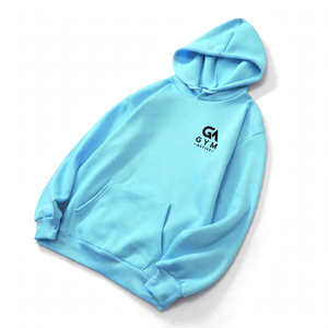 Sweat à capuche unisexe GYM Active pour homme, 100 % coton, tricoté, 340 GSM, 280g, motif lettres, avec cordon de serrage, coupe classique, prêt à porter - Product Image 2