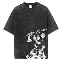Camiseta Moderna de Primera Calidad, 100% Algodón Jersey, Cuello Redondo, Talla Grande, Personalizada con Estampado Frontal, Unisex
