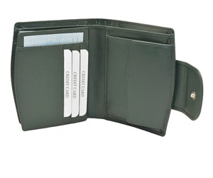 Wholesale New Fashion <b>Cute</b> Style RFID Clutch <b>Purse</b> Women Genuine Leather Loop Closure Short Card Wallet Passport Polyester - Product Image 3