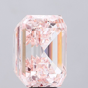 Excelente joyería polaca de alta calidad, diamante suelto de corte Asscher, color rosa intenso, cultivado en laboratorio, certificado por IGI. - Product Image 3
