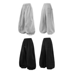 Pantalones de chándal holgados unisex de 400 g/m² con puños, estilo hip-hop, gruesos y apilados, de corte medio, para hombre, modelo 2026 personalizado - Product Image 4