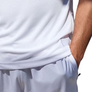 Débardeur de sport blanc en maille pour homme – Maillot d'entraînement athlétique sans manches respirant pour le fitness et le sport - Product Image 5