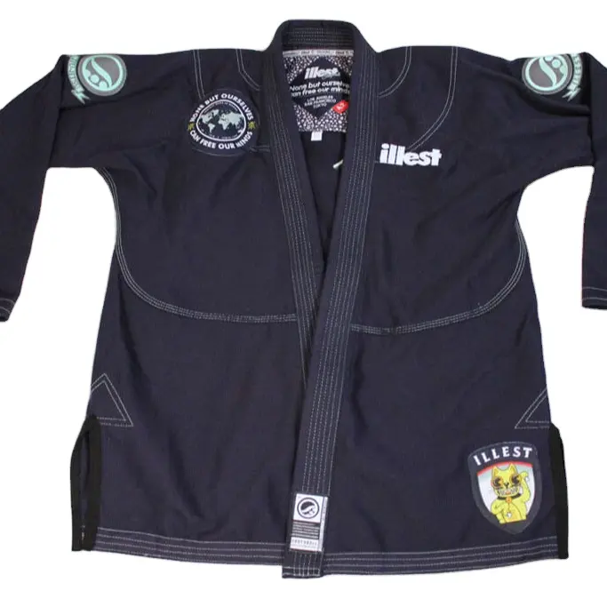 Brazil Jiu Jitsu Gis Tùy Chỉnh Thực Hiện BJJ Gis BJJ Kimonos Đen Trọng Lượng Nhẹ Ripstop Gi