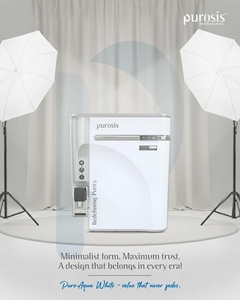 Système de purification d'eau alcaline TDS par osmose inverse en cuivre PUROSIS APPLE WHITE, matériau de cabinet de qualité supérieure - Product Image 1