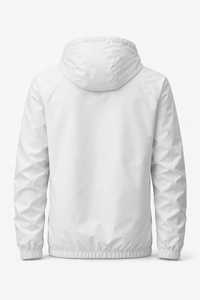 เสื้อแจ็คเก็ตกันน้ำสำหรับผู้ชาย ฤดูใบไม้ร่วง/ฤดูใบไม้ผลิ ฤดูหนาว มีฮู้ด ป้องกันแสงแดด ซิปหน้า สีเขียว ผ้ากันลม ลายปักตัวอักษร - Product Image 2