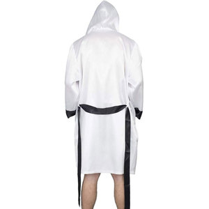 Robe de boxe pour Halloween avec capuche, costume personnalisé, déguisement de champion de combat, tenue unisexe en satin - Product Image 3