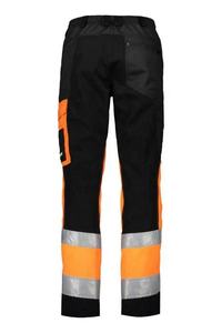 Pantalon de travail haute visibilité orange et noir pour homme, bandes réfléchissantes, plusieurs poches, uniforme de sécurité certifié CE - Product Image 3