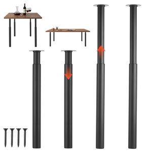 Pieds de meubles en acier réglables de 28 à 43,3 pouces, charge maximale de 1200 lb, installation rapide, robustes pour la maison et le bureau, 28 pieds de meubles - Product Image 1