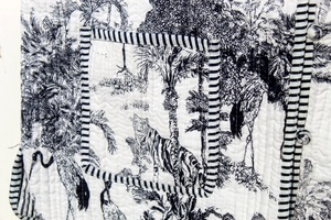 Chaquetas acolchadas de retales Chaqueta de edredón reversible Chaqueta acolchada de rayas para mujer - Product Image 6