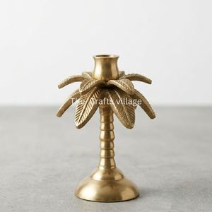 Luxury Brass Palm Tree <b>Candle</b> Holder Decorative Tabletop Tealight Stand Handmade Metal <b>Candle</b> Stand Home Decor Gift Centerpiece - Product Image 4