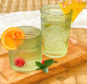 Verres à cocktail, à eau ou à jus rétro vintage en verre, cadeau <span class=keywords><strong>de</strong></span> luxe pour hôtesse ou <span class=keywords><strong>de</strong></span> déménagement, verre à vin gaufré - Product Image 5