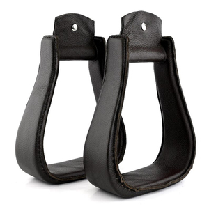 Estribos de Cuero Genuino Hechos a Mano para Montar a Caballo, Reposapiés Ecuestres, Estribos Duraderos de Primera Calidad para Montar a Caballo al Estilo Vaquero Occidental - Product Image 6