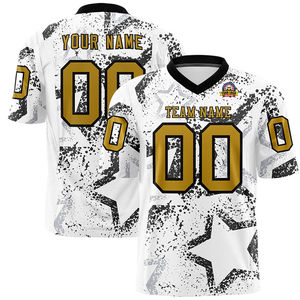 Custom Purple Yellow Soccer Jersey Set V-<b>Neck</b> Short Sleeve Sublimated Breathable Unisex Adult Team Apparel - Product Image 1