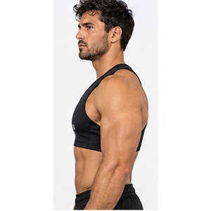 Débardeur de sport tactique noir à compression pour entraînement, fitness et suivi GPS - Product Image 3
