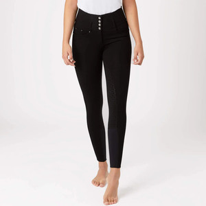 Pantalon d'équitation taille haute élastique coupe skinny uni – Équipement d'équitation Jodhpur & Breeches - Product Image 1