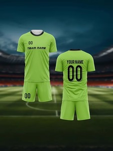 Conjunto de dos piezas de camiseta de manga corta y pantalones cortos personalizados, conjunto de camiseta de fútbol, fábrica de ropa, personalización disponible.F10 - Product Image 3