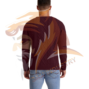 Suéter de Hombre de Manga Larga de Alto Rendimiento y la Mejor Calidad, Hecho a Medida, Tejido, 100% Algodón, Talla para Adultos - Product Image 2