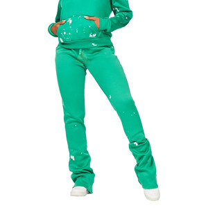 Wholesale Price 100% Cotton Sportswear <b>Jogger</b> High Quality Women Gym <b>Joggers</b> Fleece Ladies <b>Jogger</b> <b>Stacked</b> Sweatpants For Girls - Product Image 3