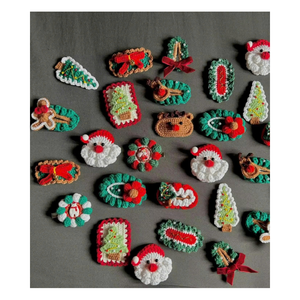 <b>Beginner</b> Crochet Hair Clip Kit Soft Acrylic Yarn Floral Pattern DIY <b>Knitting</b> <b>Set</b> Assorted Colors 3-14 Years Easy Hair - Product Image 6