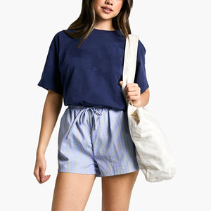 Nuevas Camisetas Extra Grandes de Algodón 100% para Mujer, Talla Grande, Hombros Caídos, Color Sólido, Logotipo Personalizado, Apliques, Verano 2026 - Product Image 5