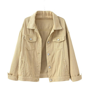 Chaqueta vaquera rosa para mujer, informal, holgada, con botones, de algodón, estilo streetwear, personalizada, OEM, venta al por mayor, de calidad. - Product Image 3