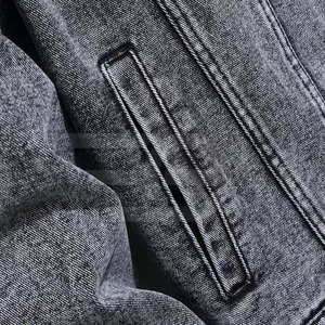 Veste en jean pour homme de haute qualité, style urbain d'hiver, boutonnée sur le devant, décontractée, 100% coton, écologique, séchage rapide, style streetwear moderne - Product Image 3