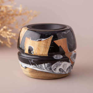 Nueva Tendencia: Quemador de Incienso de Resina y Madera Mubkhar, Pulido, Estilo Rústico, Decoración Artesanal para el Hogar con Colores Personalizados - Product Image 4