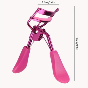 Recourbe-cils rose avec poignées en caoutchouc souple, cadre de recourbement de précision pour une perfection quotidienne du maquillage - Product Image 2