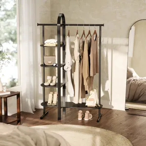 Handmade Metal <b>Storage</b> <b>Rack</b> for Clothes Coats Jackets Dresses and GarmentsSingle Tier Iron <b>Storage</b> Basket <b>Wall</b>-Mounted - Product Image 5
