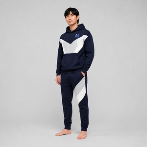 Ensemble de survêtement en coton uni à capuche sur mesure pour homme, décontracté, grande taille, nouvelle mode, léger, à prix avantageux - Product Image 6