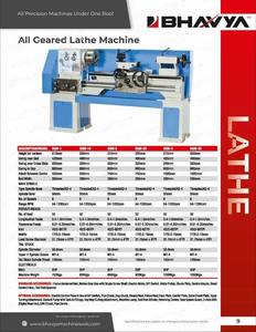 Bhavya Machine <b>Tools</b> LLP CNC <b>Lathe</b>-68 Medium Duty All Geared 2HP 220V <b>Lathe</b> Machine 0.02mm High Precision - Product Image 5