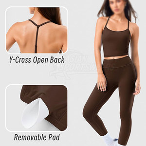 Stylish Women <b>Yoga</b> Sets Solid Eco-Friendly Soft Lightweight Two Piece Activewear Outfit for <b>Yoga</b> <b>Pilates</b> Workout Fitness - Product Image 5