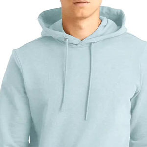 เสื้อฮู้ดผู้ชายสีฟ้าอ่อน ทรงปกติ สวมใส่สบาย ผ้าฝ้ายเฟรนช์เทอร์รี่ มีกระเป๋า เหมาะสำหรับใส่ในฤดูใบไม้ร่วง - Product Image 2