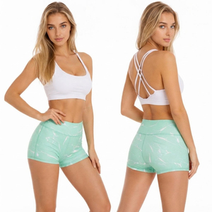 Wholesale Women Printed Compression <b>Shorts</b> Mid Elastic Waist Yoga <b>Shorts</b> Gym Workout <b>Short</b> <b>Tights</b> Ladies Polyester Slim <b>Shorts</b> - Product Image 1